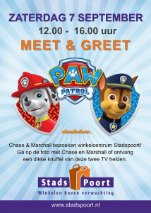 Meet and greet paw patrol stadspoort